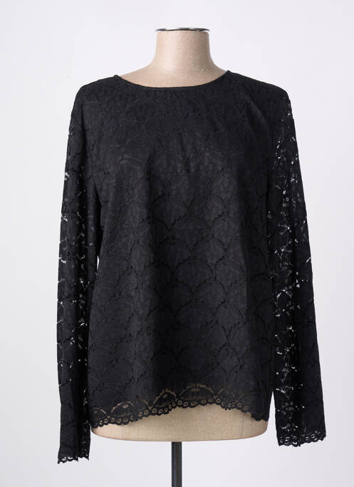Top col rond manches longues noir B.YOUNG femme
