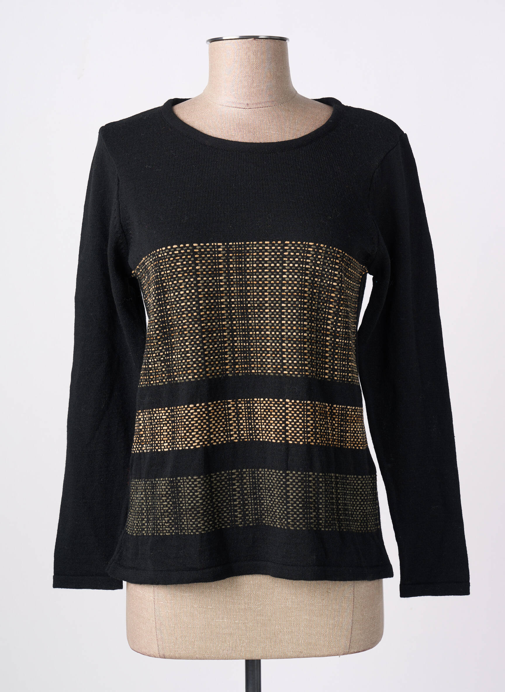 Pull Coupe Cintrée Noir Christine Laure Femme 2509126-noir00 Modz