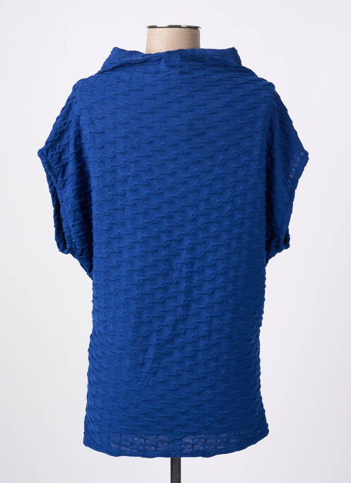 Top bleu POISSONS BLANCS pour femme