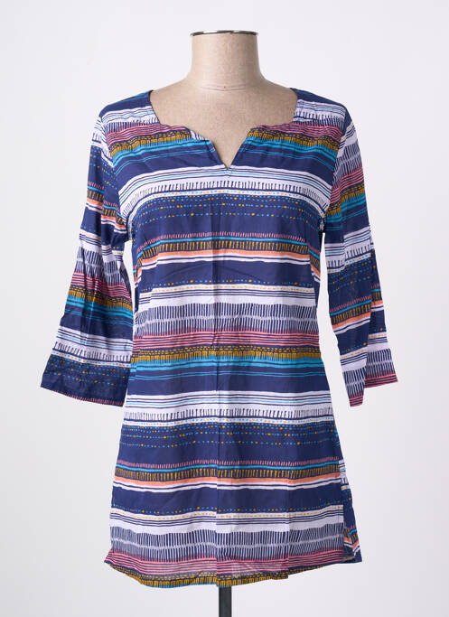 Tunique manches longues bleu LA FIANCEE DU MEKONG pour femme