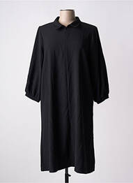 Robe mi-longue manches 3/4 manches 3/4 noir GEISHA femme