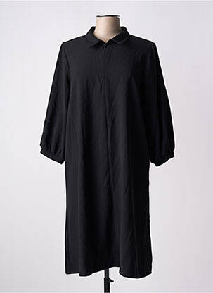 Robe mi-longue manches 3/4 manches 3/4 noir GEISHA femme