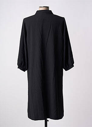 Robe mi-longue manches 3/4 manches 3/4 noir GEISHA femme