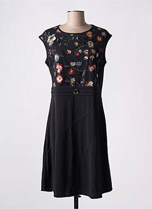 Robe mi-longue sans manche sans manche noir CHRISTINE LAURE femme