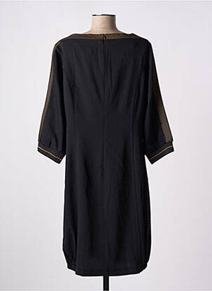 Robe mi-longue manches 3/4 manches 3/4 noir CHRISTINE LAURE femme