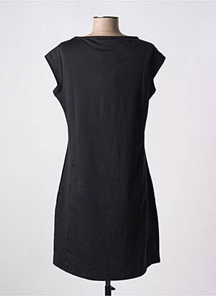 Robe courte manches courtes manches courtes noir KALISSON femme