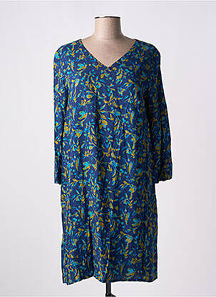 Robe courte manches 3/4 manches 3/4 bleu LA FIANCEE DU MEKONG femme