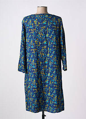 Robe courte manches 3/4 manches 3/4 bleu LA FIANCEE DU MEKONG femme