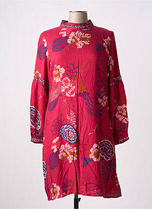 Robe courte manches longues manches longues rose LA FIANCEE DU MEKONG femme