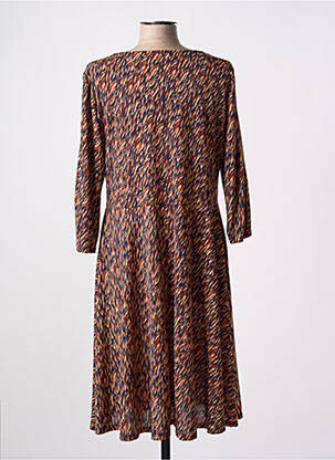 Robe mi-longue manches 3/4 manches 3/4 bleu DIANE LAURY femme