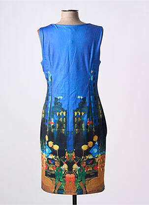 Robe mi-longue sans manche sans manche bleu SMASHED LEMON femme
