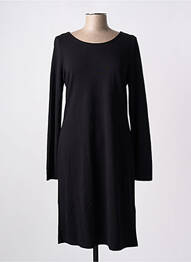 Robe mi-longue manches longues manches longues noir STREET ONE femme