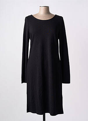 Robe mi-longue manches longues manches longues noir STREET ONE femme