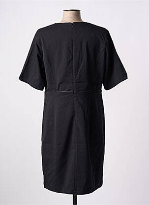 Robe courte fermeture zippée au dos manches courtes noir JULIE GUERLANDE femme