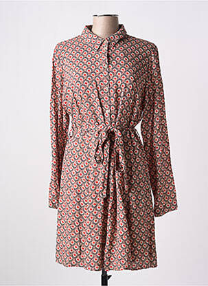 Robe courte coupe fluide manches longues orange C'EST BEAU LA VIE femme