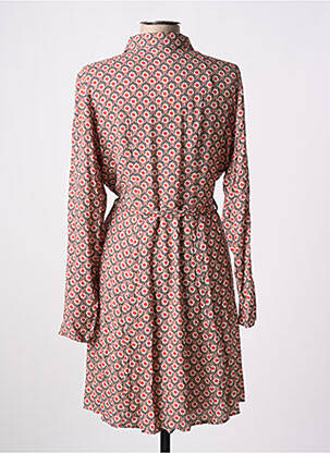 Robe courte coupe fluide manches longues orange C'EST BEAU LA VIE femme
