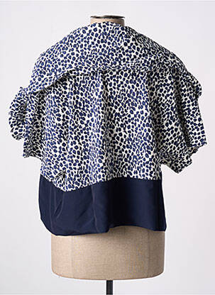 Veste casual coupe cintrée bleu POISSONS BLANCS femme