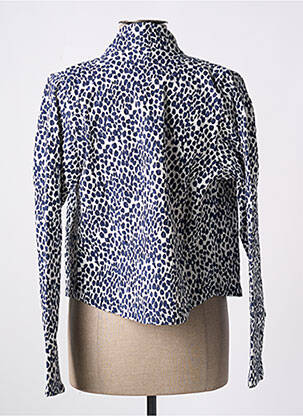 Veste casual coupe cintrée bleu POISSONS BLANCS femme