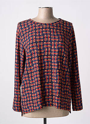 Pull coupe cintrée manches longues bleu AGATHE & LOUISE femme