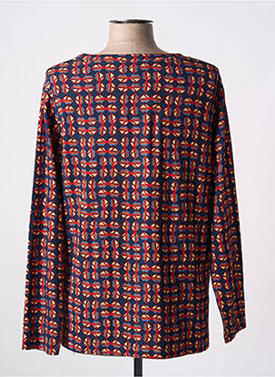 Pull coupe cintrée manches longues bleu AGATHE & LOUISE femme