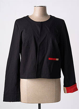Veste casual col rond noir DIANE LAURY femme