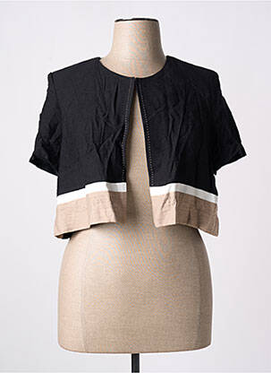 Boléro effet matière satinée noir CHRISTINE LAURE femme