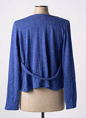 Gilet manches longues bleu POISSONS BLANCS pour femme seconde vue