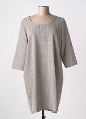 Robe courte beige POISSONS BLANCS pour femme seconde vue