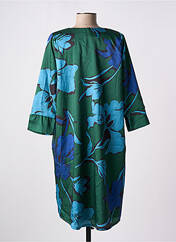 Robe mi-longue bleu POISSONS BLANCS pour femme seconde vue