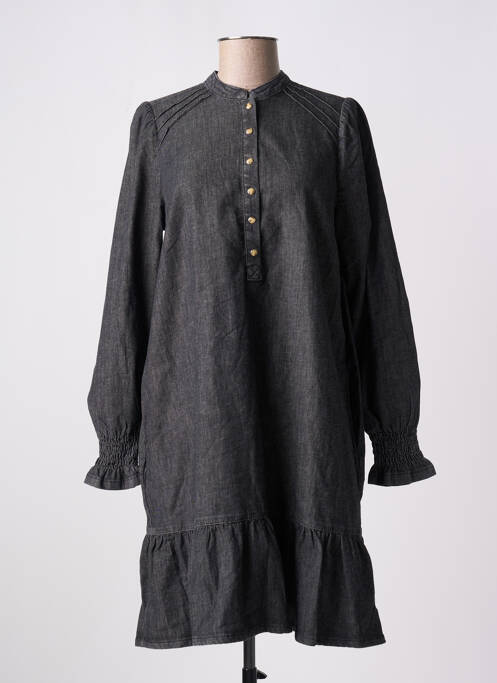 Robe mi-longue manches longues manches longues noir MUSTANG femme