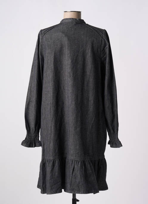 Robe mi-longue manches longues manches longues noir MUSTANG femme