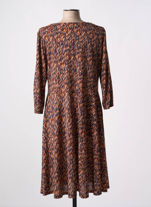Robe mi-longue manches 3/4 manches 3/4 bleu DIANE LAURY femme