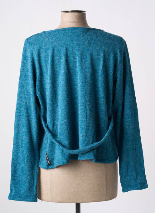 Gilet manches longues vert POISSONS BLANCS pour femme