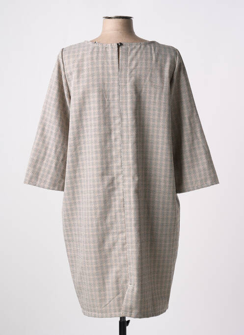 Robe courte beige POISSONS BLANCS pour femme