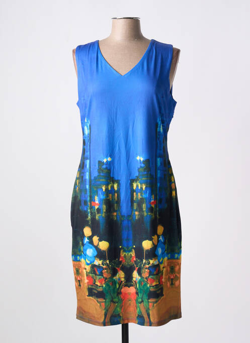 Robe mi-longue bleu SMASHED LEMON pour femme