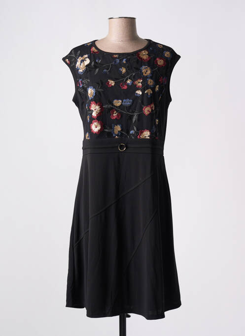 Robe mi-longue noir CHRISTINE LAURE pour femme