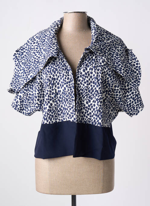Veste casual bleu POISSONS BLANCS pour femme