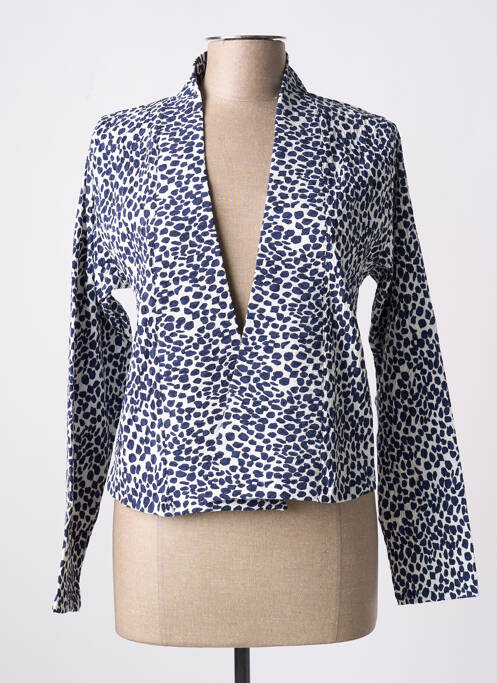Veste casual bleu POISSONS BLANCS pour femme