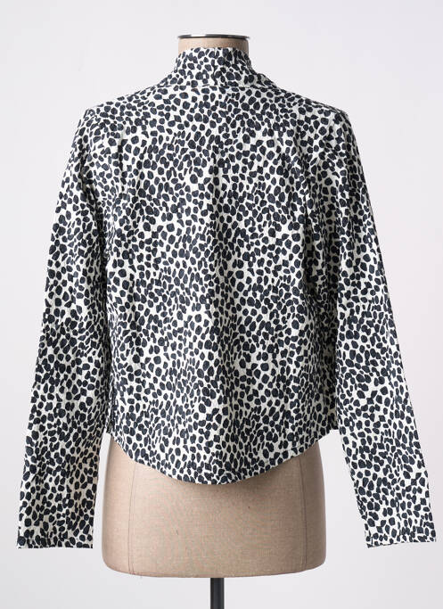 Veste chic noir POISSONS BLANCS pour femme