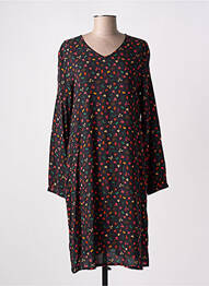 Robe mi-longue coupe fluide manches longues noir AGATHE & LOUISE femme