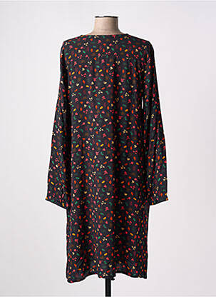 Robe mi-longue coupe fluide manches longues noir AGATHE & LOUISE femme