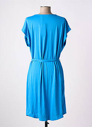 Robe mi-longue manches courtes manches courtes bleu B.YOUNG femme