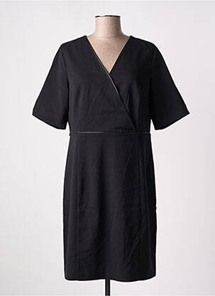 Robe mi-longue manches courtes manches courtes noir JULIE GUERLANDE femme
