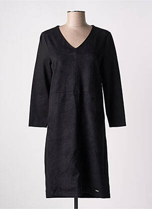 Robe courte manches longues manches longues noir STREET ONE femme