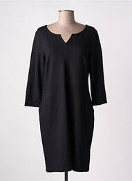 Robe mi-longue manches longues manches longues noir CECIL femme