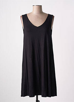Robe mi-longue coupe fluide fines bretelles noir LA FIANCÉE femme