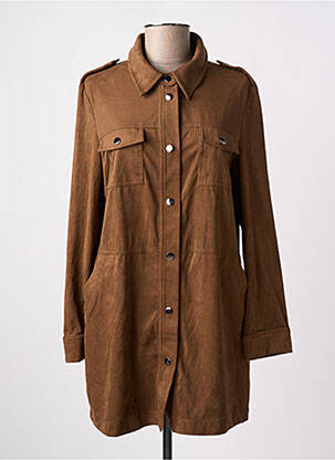 Veste casual tissage suedine marron CHRISTINE LAURE femme