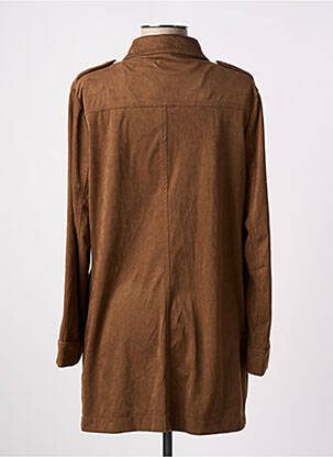 Veste casual tissage suedine marron CHRISTINE LAURE femme
