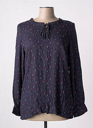 Blouse imprimé fantaisie manches longues bleu LA FIANCÉE femme