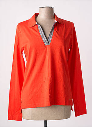 Polo coupe droite manches longues orange SAINT JAMES femme